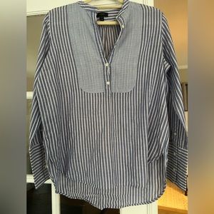 J Crew Quarter Button Up Long Sleeve Shirt